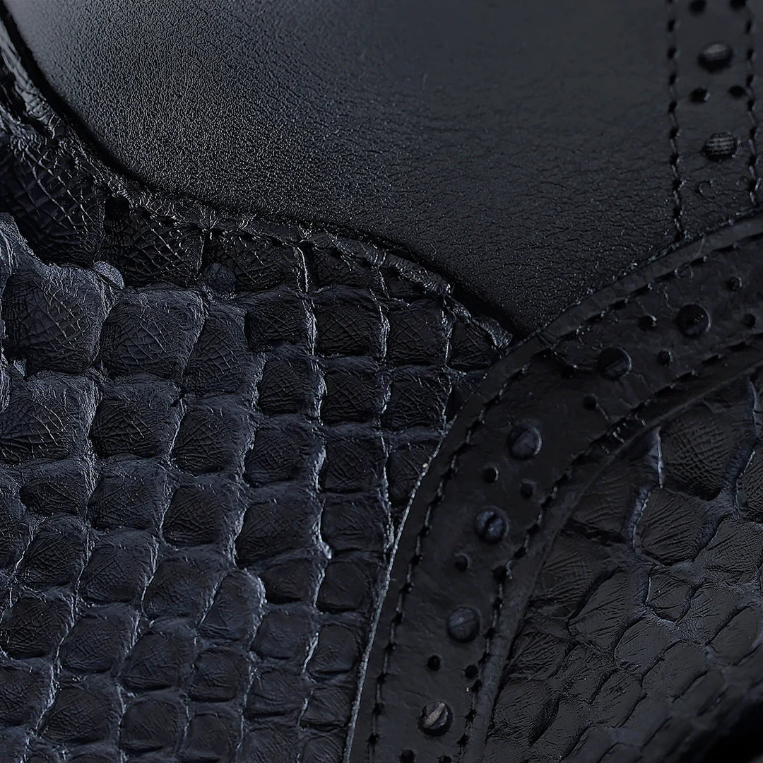 827PBTS - Franco Cuadra grey dress python skin boots for men