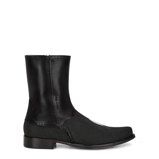 827MTTS - Cuadra black casual dress stingray ankle boots for men-FRANCO CUADRA-Kuet-Cuadra-Boots