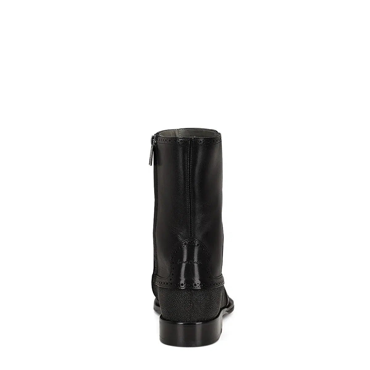 827MTTS - Franco Cuadra black dress casual stingray skin ankle boots for men-Kuet.us