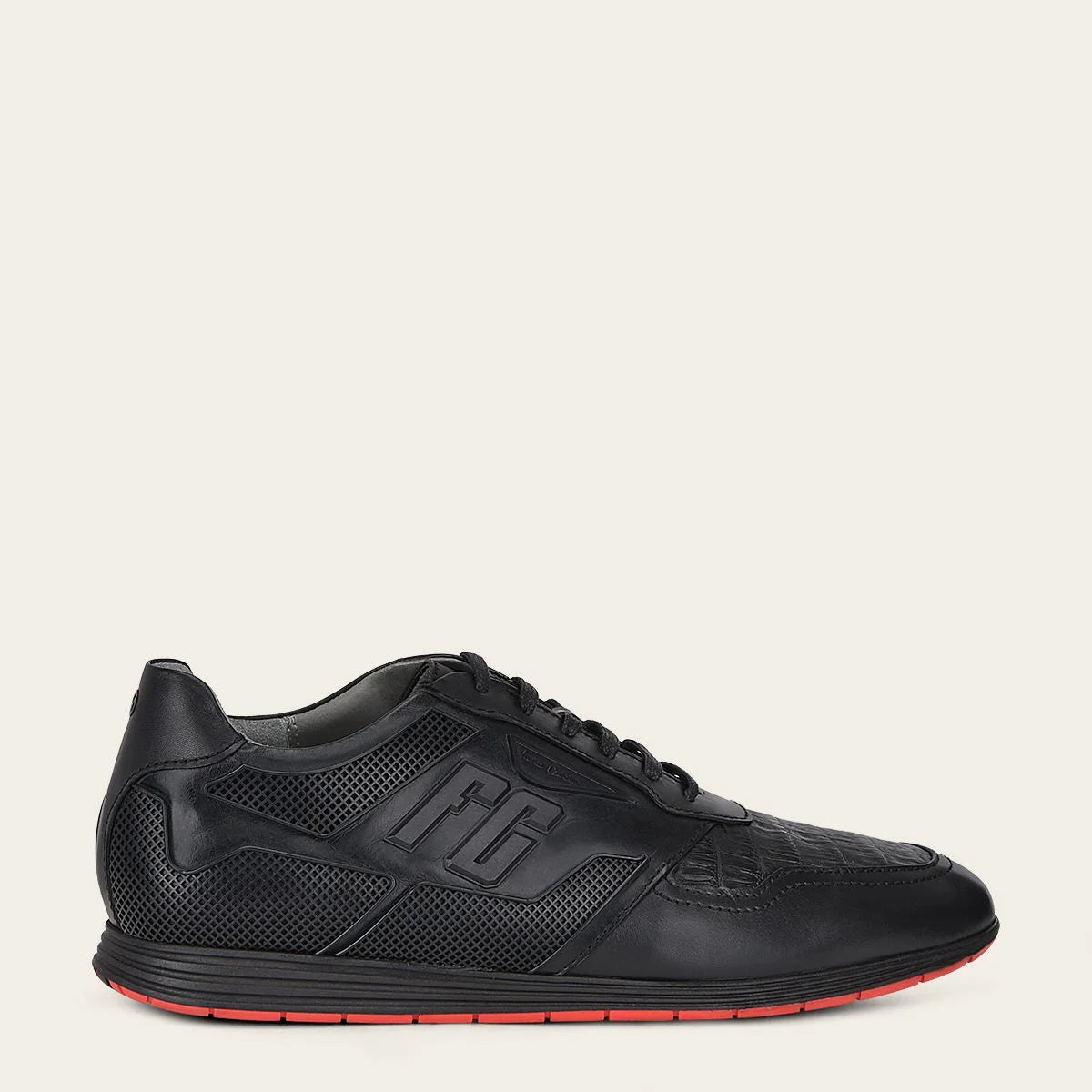 82KCWST - Cuadra black caiman leather sneakers for men