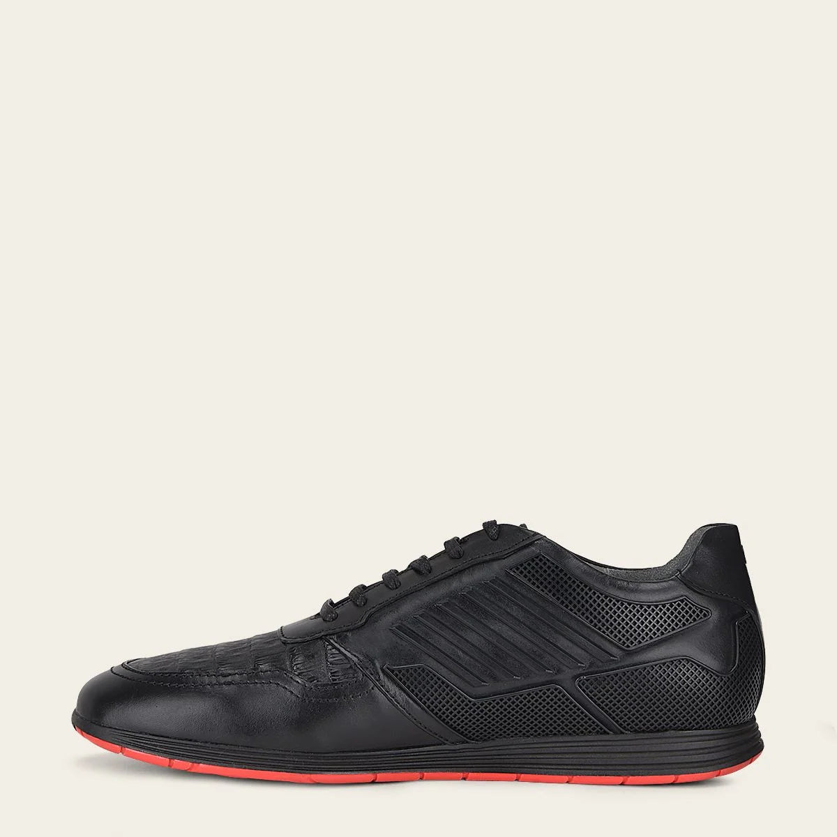 82KCWST - Cuadra black caiman leather sneakers for men
