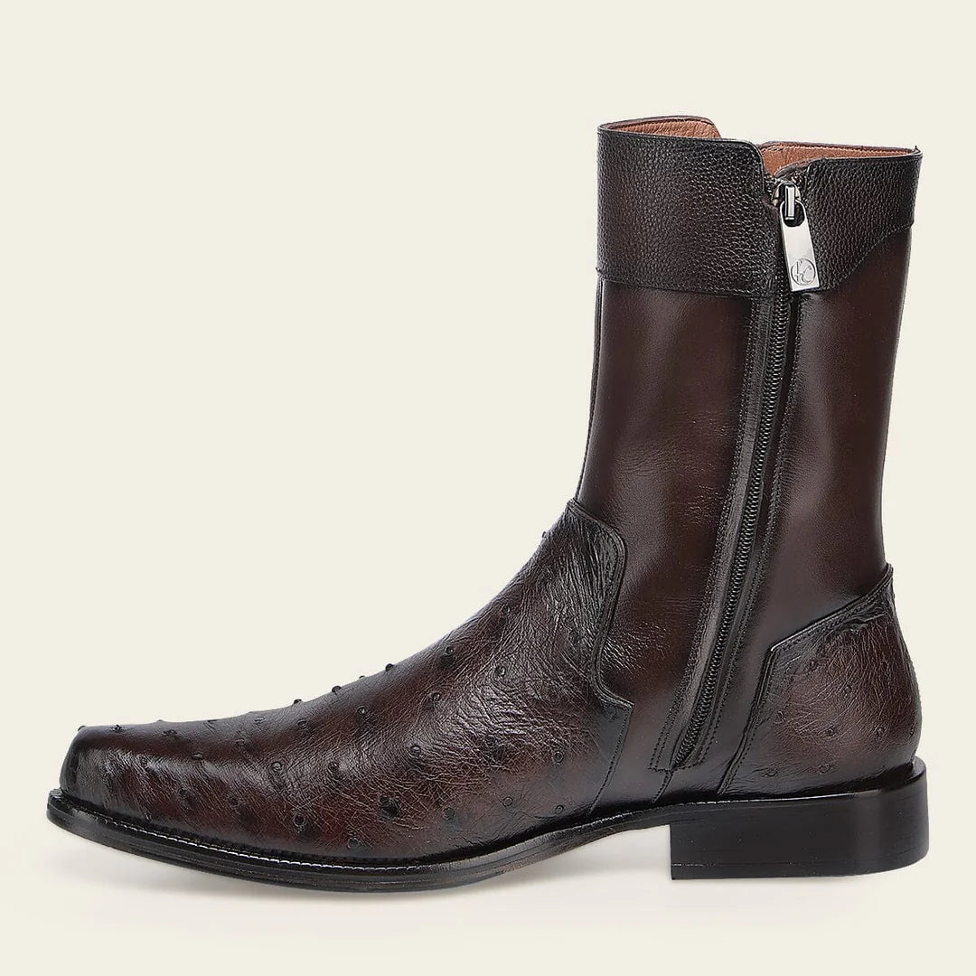834AVTS - Franco Cuadra brown dress ostrich boots for men