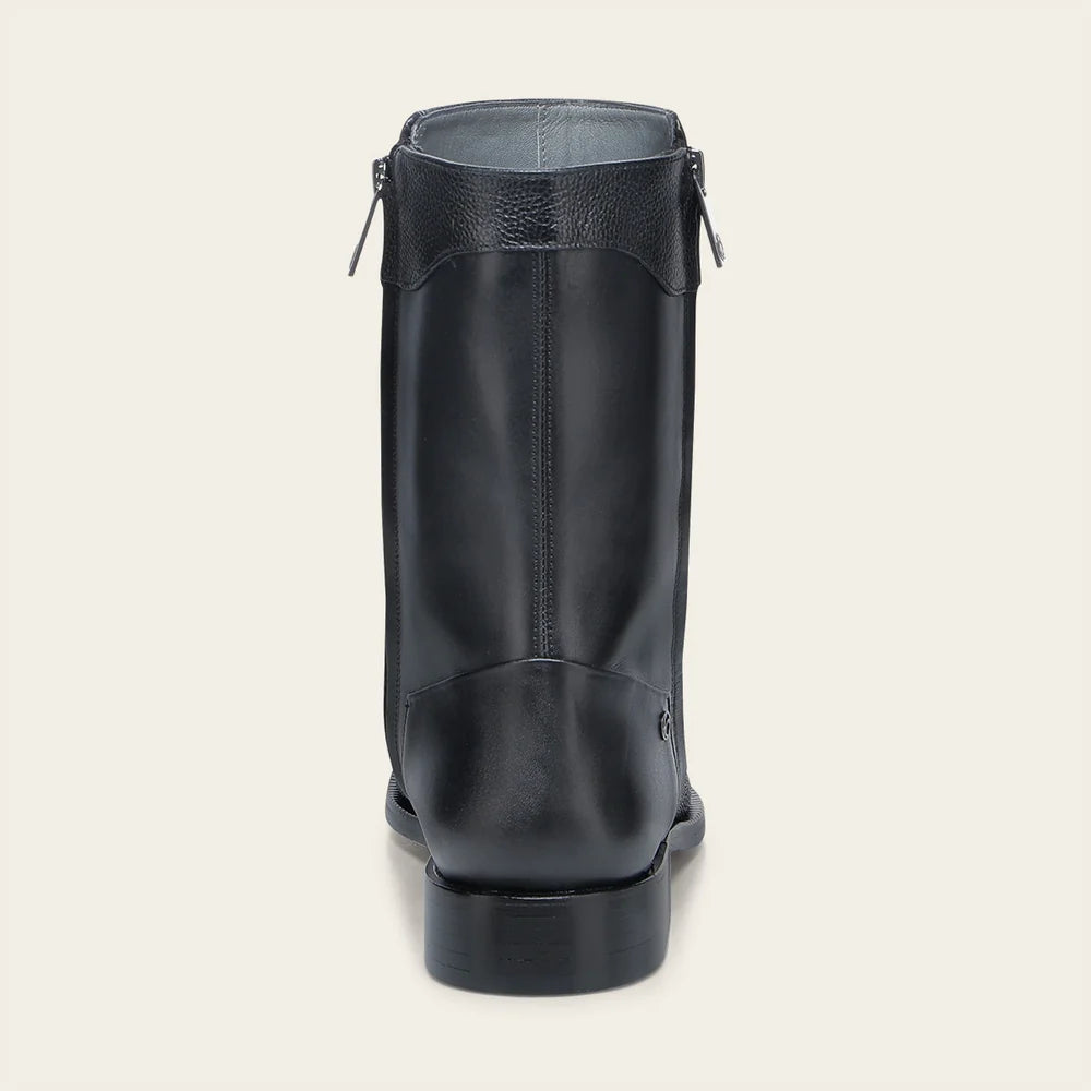 836MTTS - Franco Cuadra Black Dress Casual Stingray Leather Zip Boots for Men