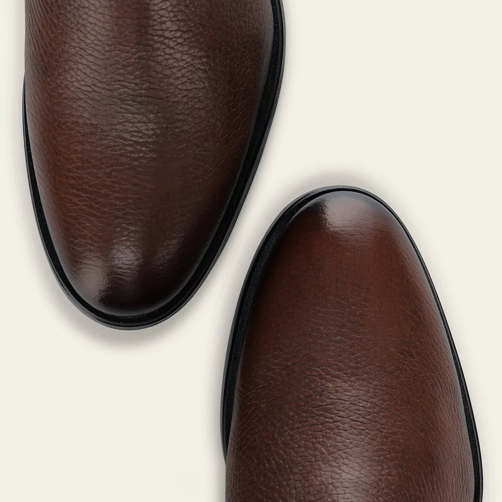 Franco Cuadra brown casual leather riding boots for women.