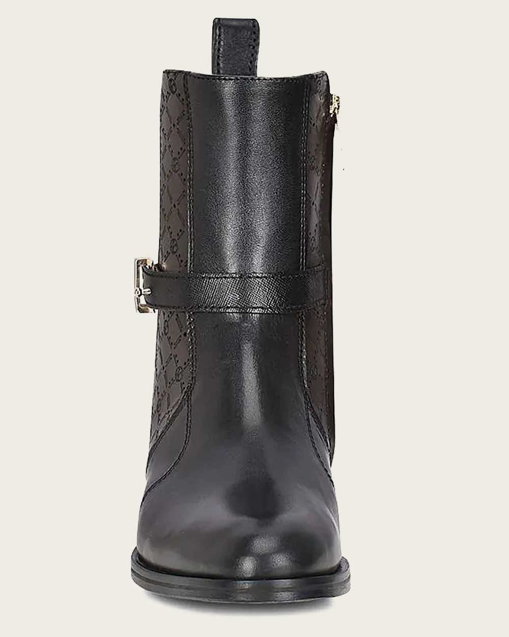 89TTSTS - Franco Cuadra Black Casual Fashion Calfskin Leather Boots