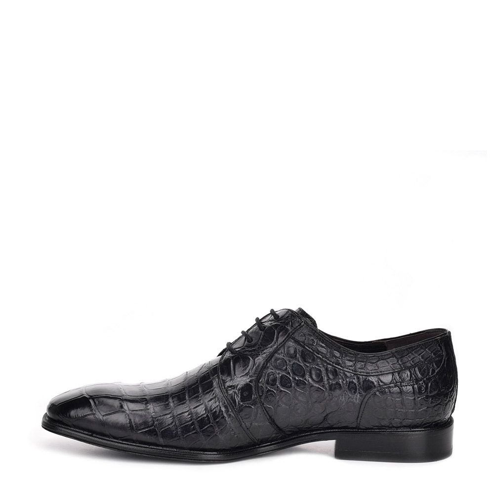 915LPLP - Cuadra black dress casual alligator leather derby shoes for men-FRANCO CUADRA-Kuet-Cuadra-Boots