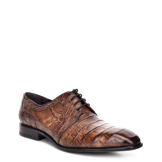 915LPLP - Cuadra maple dress casual alligator leather derby shoes for men-Kuet.us