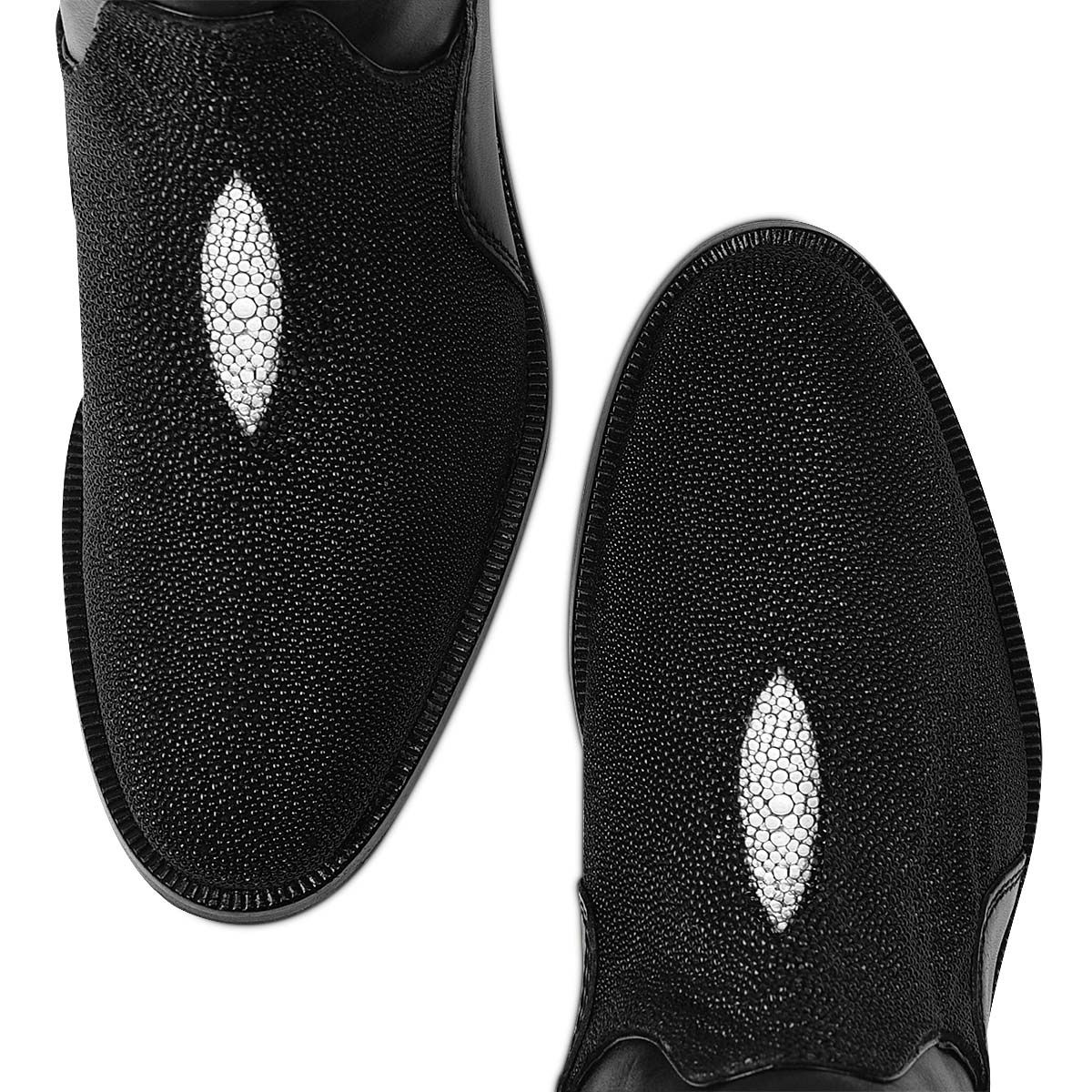 98TMTTS - Cuadra black casual fashion stingray leather knee-high boots for women-CUADRA-Kuet-Cuadra-Boots
