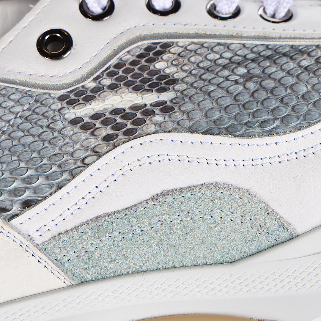 A09PBPN - Cuadra White Python Sneakers for Women