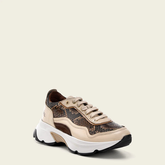A09PBVW - Cuadra Honey Python Sneakers for Women