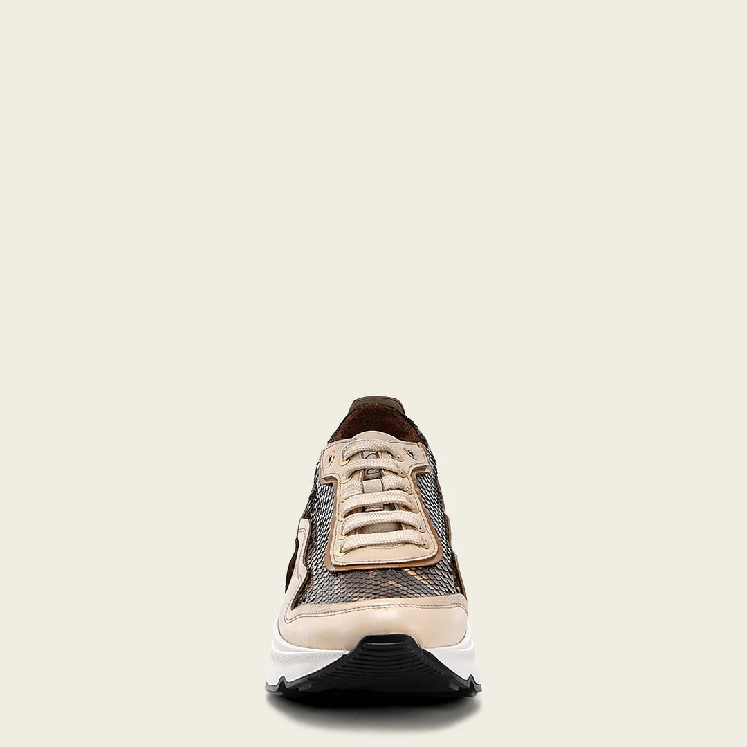 A09PBVW - Cuadra Honey Python Sneakers for Women