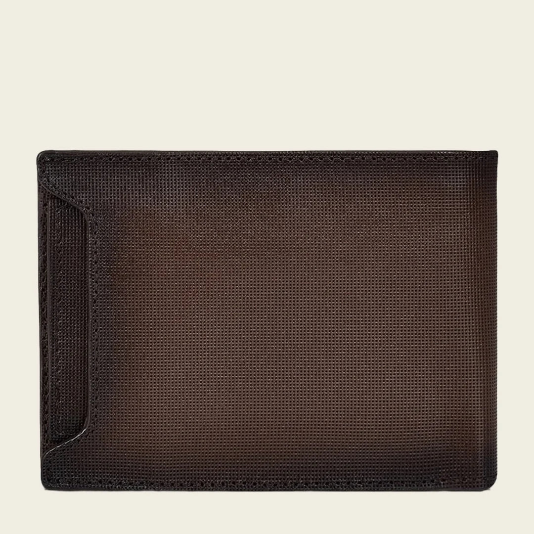 B3039MA - Cuadra Brown Casual Fashion Stingray Leather Bi Fold Wallet