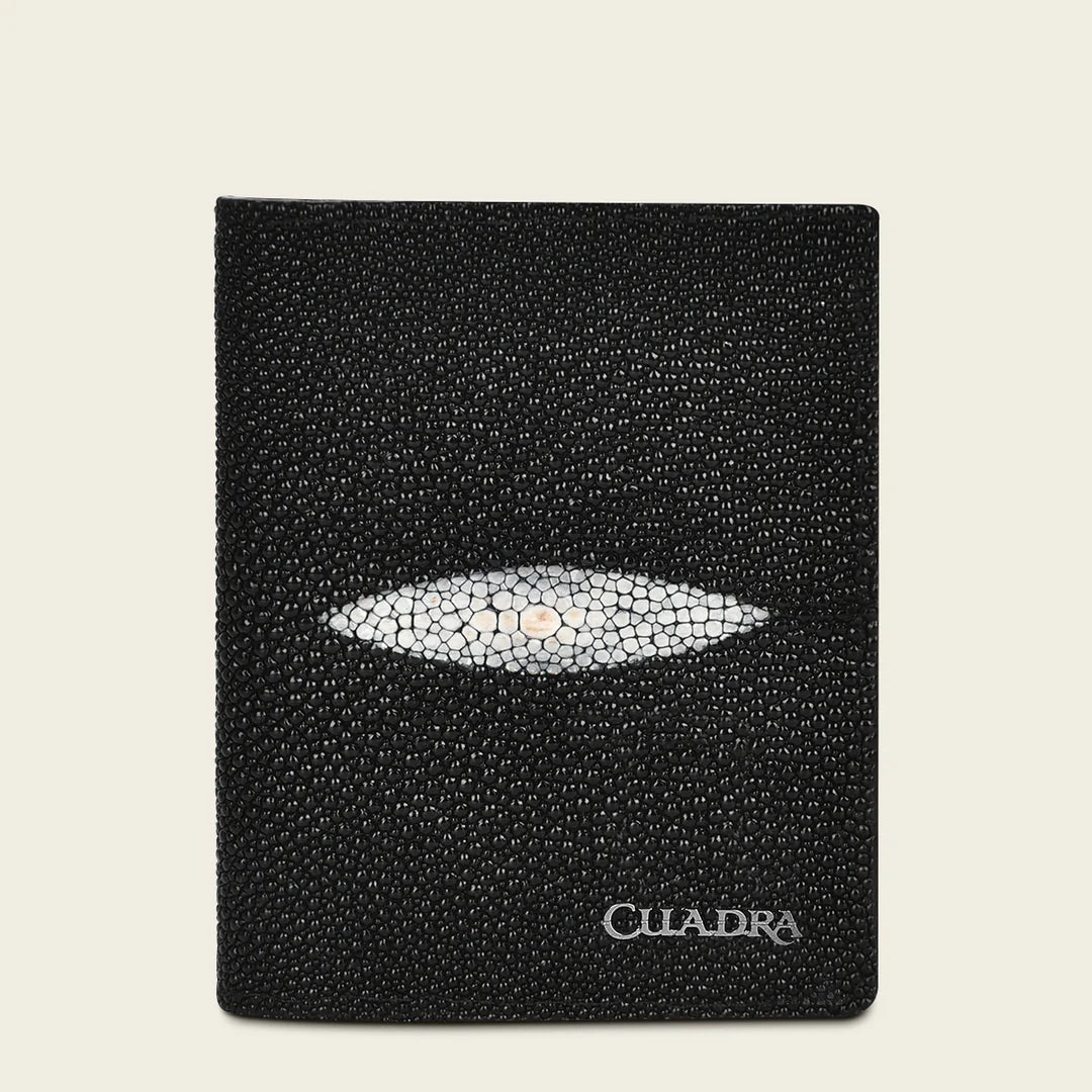 BC014MA - Cuadra black classic stingray exotic wallet for men