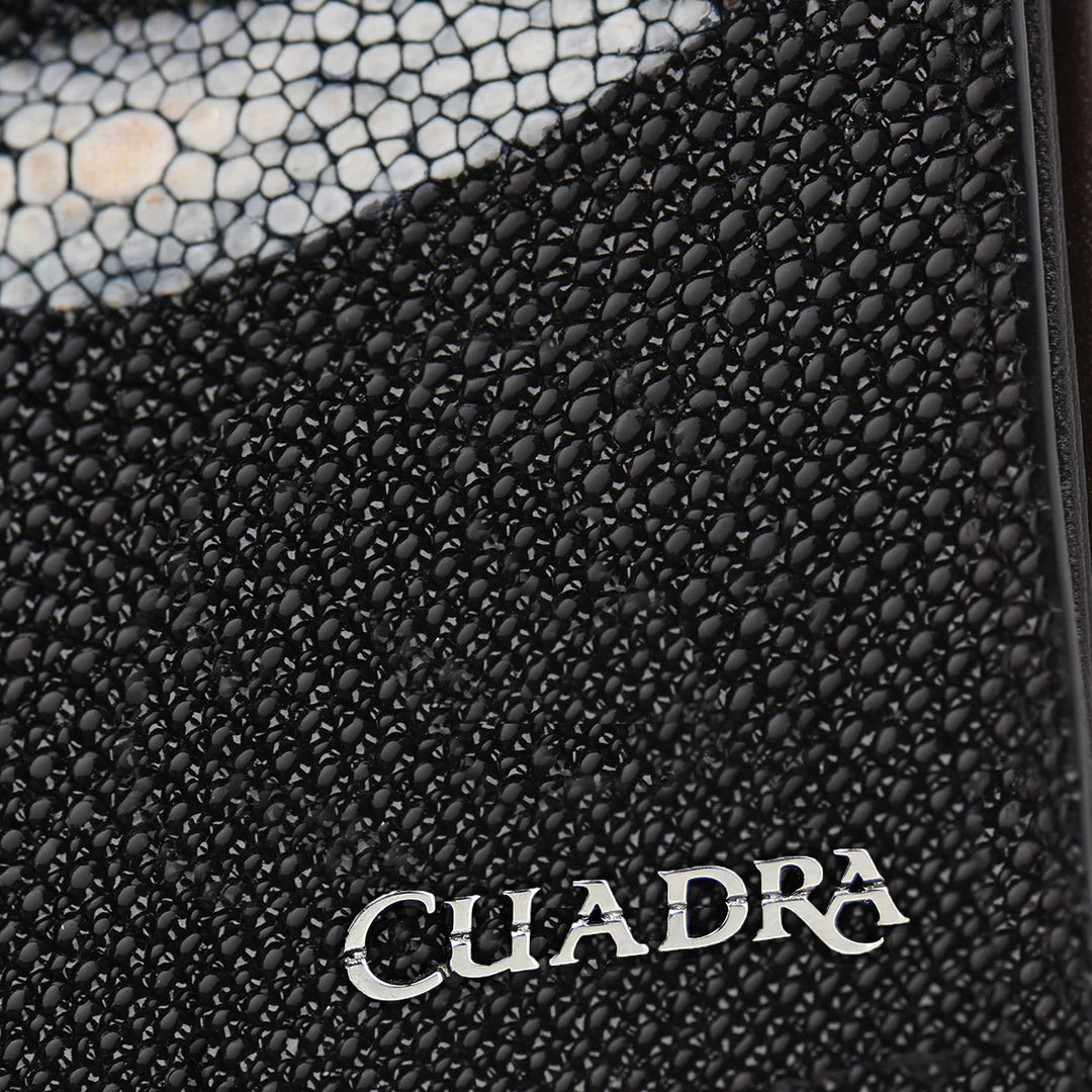 BC014MA - Cuadra black classic stingray exotic wallet for men