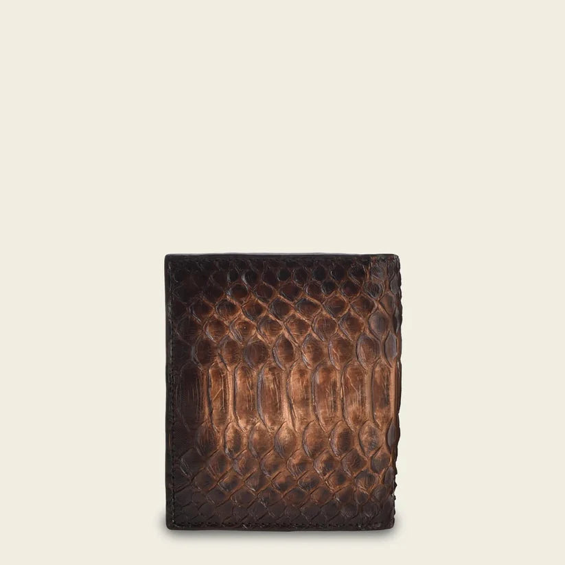 BC014PH - Cuadra Honey Python Skin Bi Fold Wallet for Men
