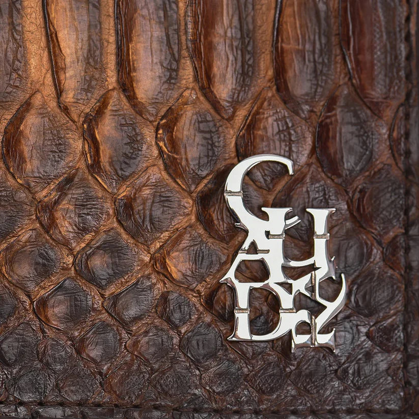 BC014PH - Cuadra Honey Python Skin Bi Fold Wallet for Men