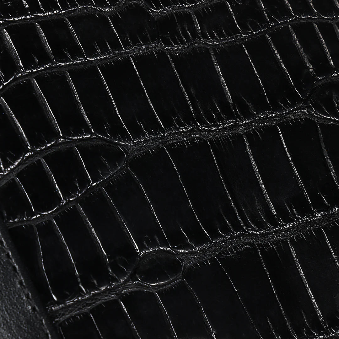 BC024MO - Cuadra Black Classic Moreleti Exotic Bifold Wallet for Men