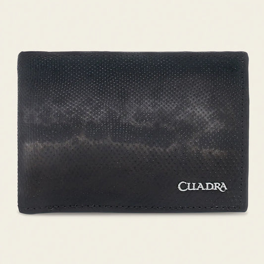 BC030KA - Cuadra brown carunga skin bi fold wallet for men