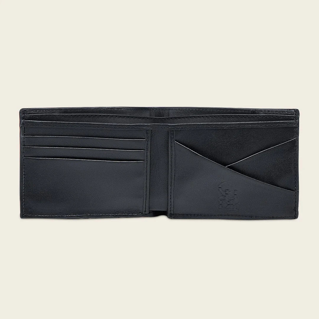 BC040MA - Cuadra blue classic stingray lather bifold wallet for men