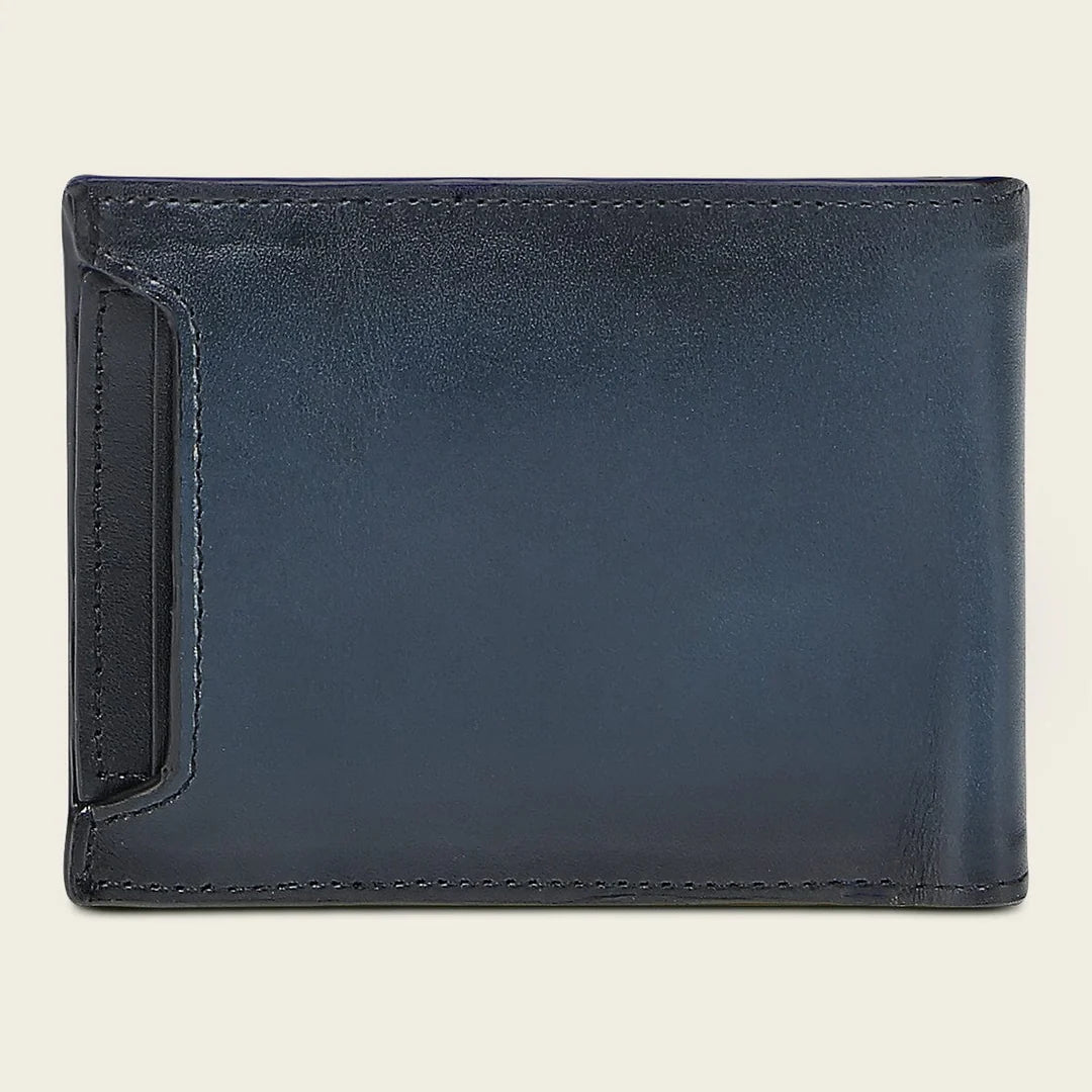 BC040MA - Cuadra blue classic stingray lather bifold wallet for men