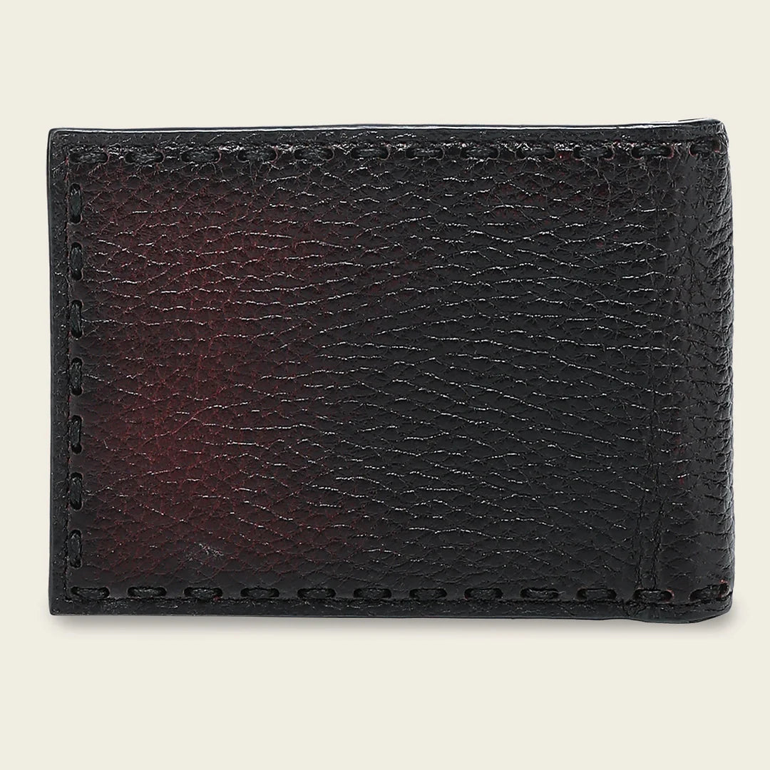 BC043VE - Cuadra Wine Deer Leather Bi Fold Wallet for Men