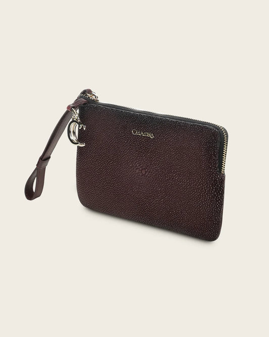 BD194MT - Cuadra wine fashion stingray wristlet wallet for women