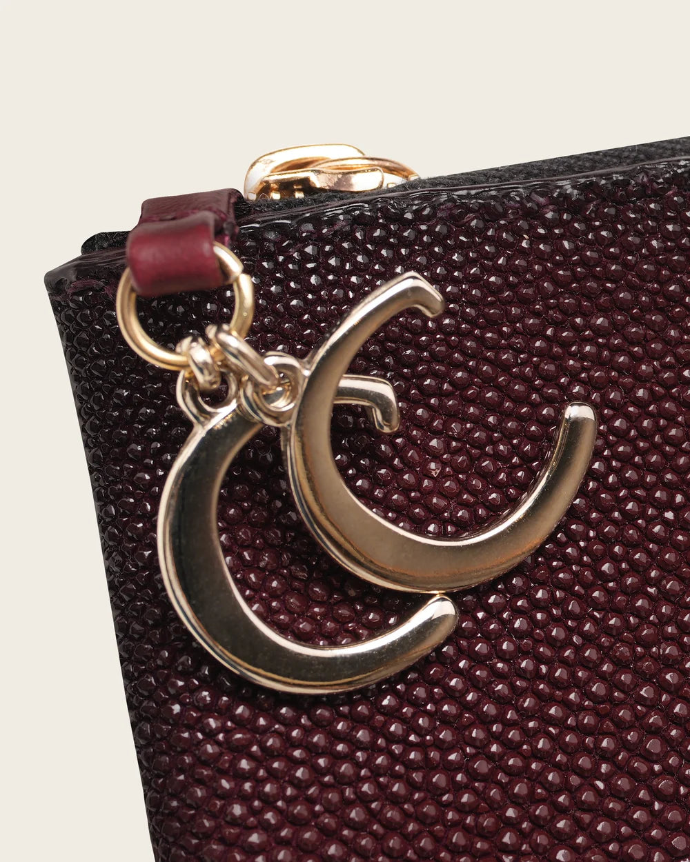 BD194MT - Cuadra wine fashion stingray wristlet wallet for women