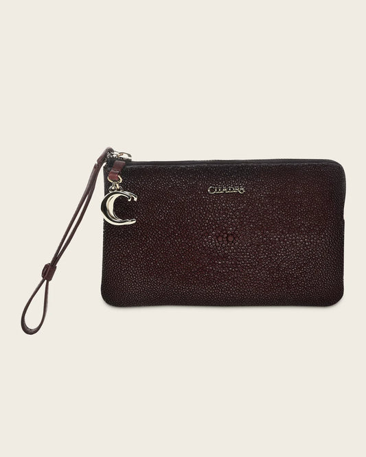 BD194MT - Cuadra wine fashion stingray wristlet wallet for women