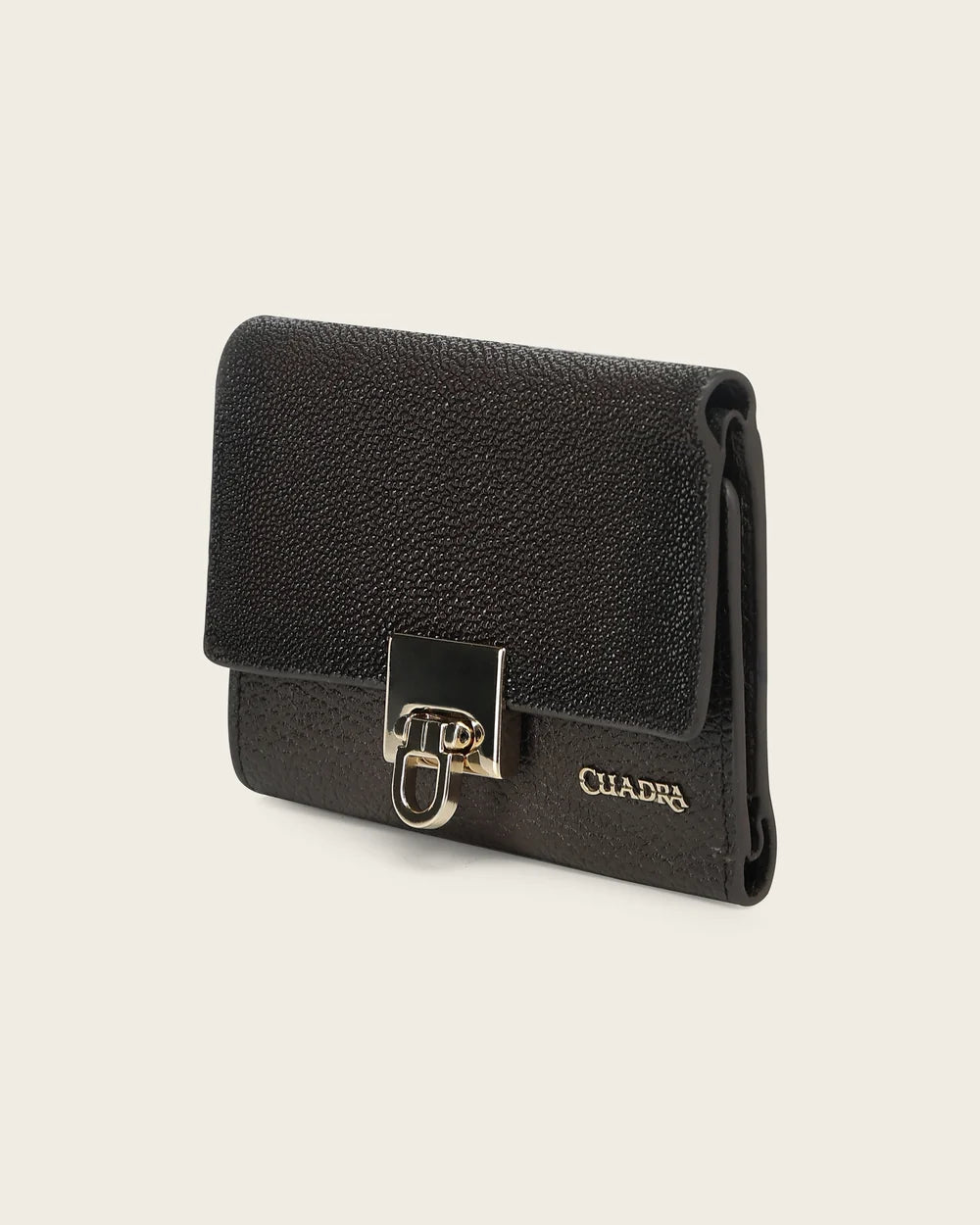 BD197MA - Cuadra Brown Fashion Tri-fold Stingray Leather Wallet for Women