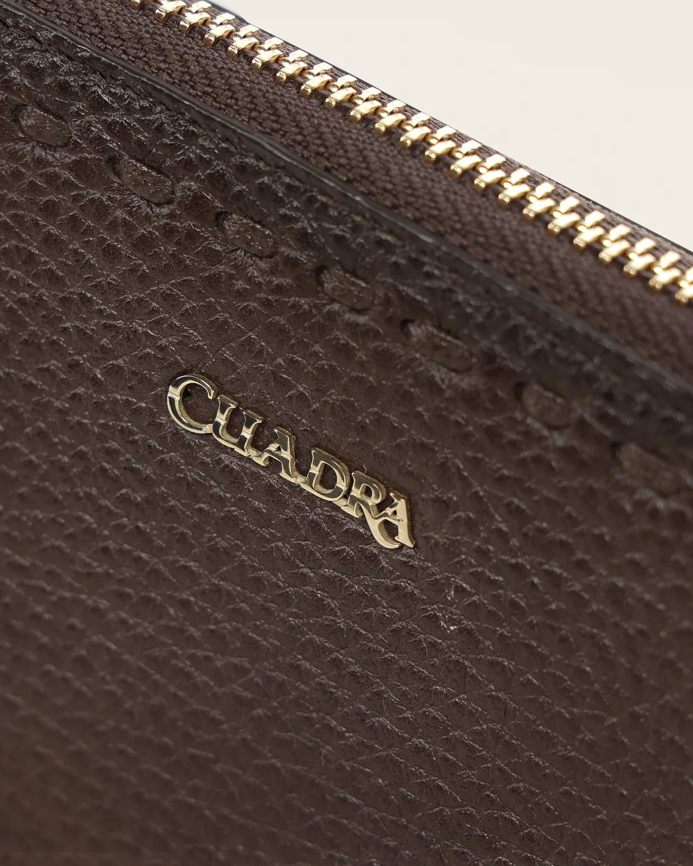 BD211VE - Cuadra Honey Fashion Zip-Around Deer Leather Wallet for Women