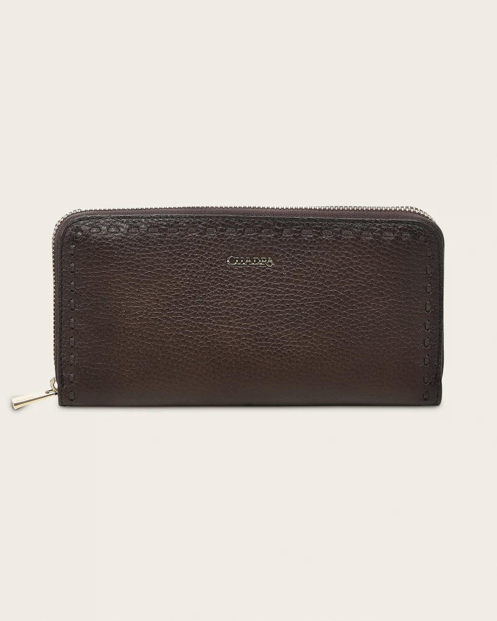 BD211VE - Cuadra Honey Fashion Zip-Around Deer Leather Wallet for Women