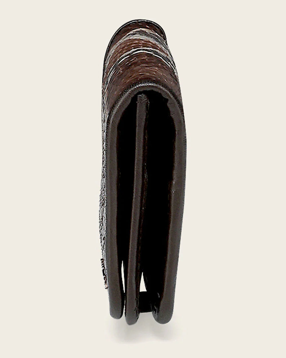 BD248PH - Cuadra brown python skin trifold wallet for woman