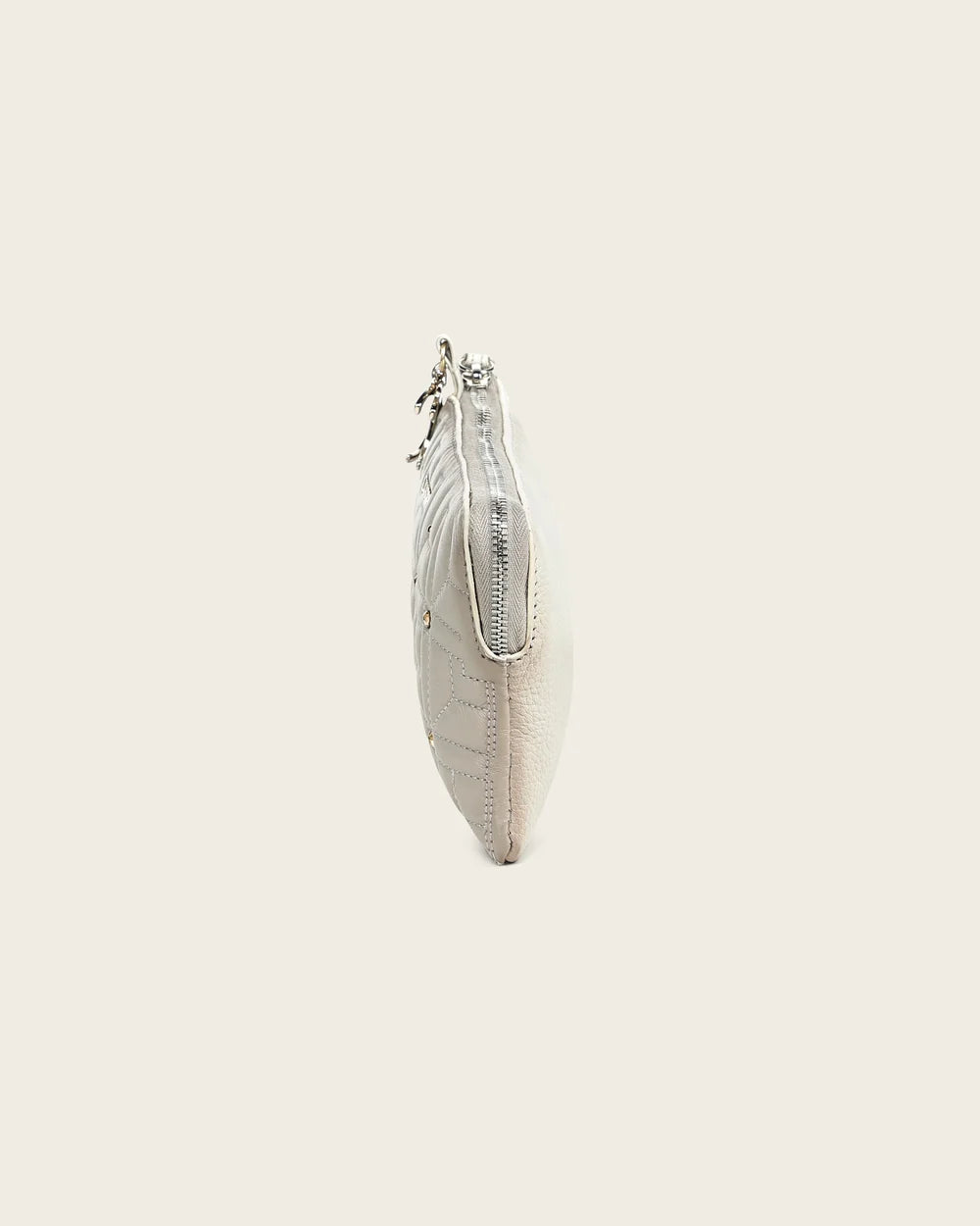 BD271CO - Cuadra white lambskin Swarovski crystal wristlet wallet for women