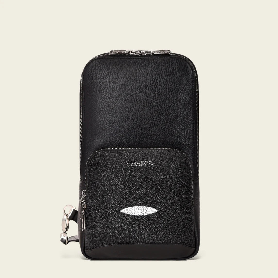 BO462MA - BLACK CUADRA FASHION STINGRAY CROSSBODY MESSENGER for MEN