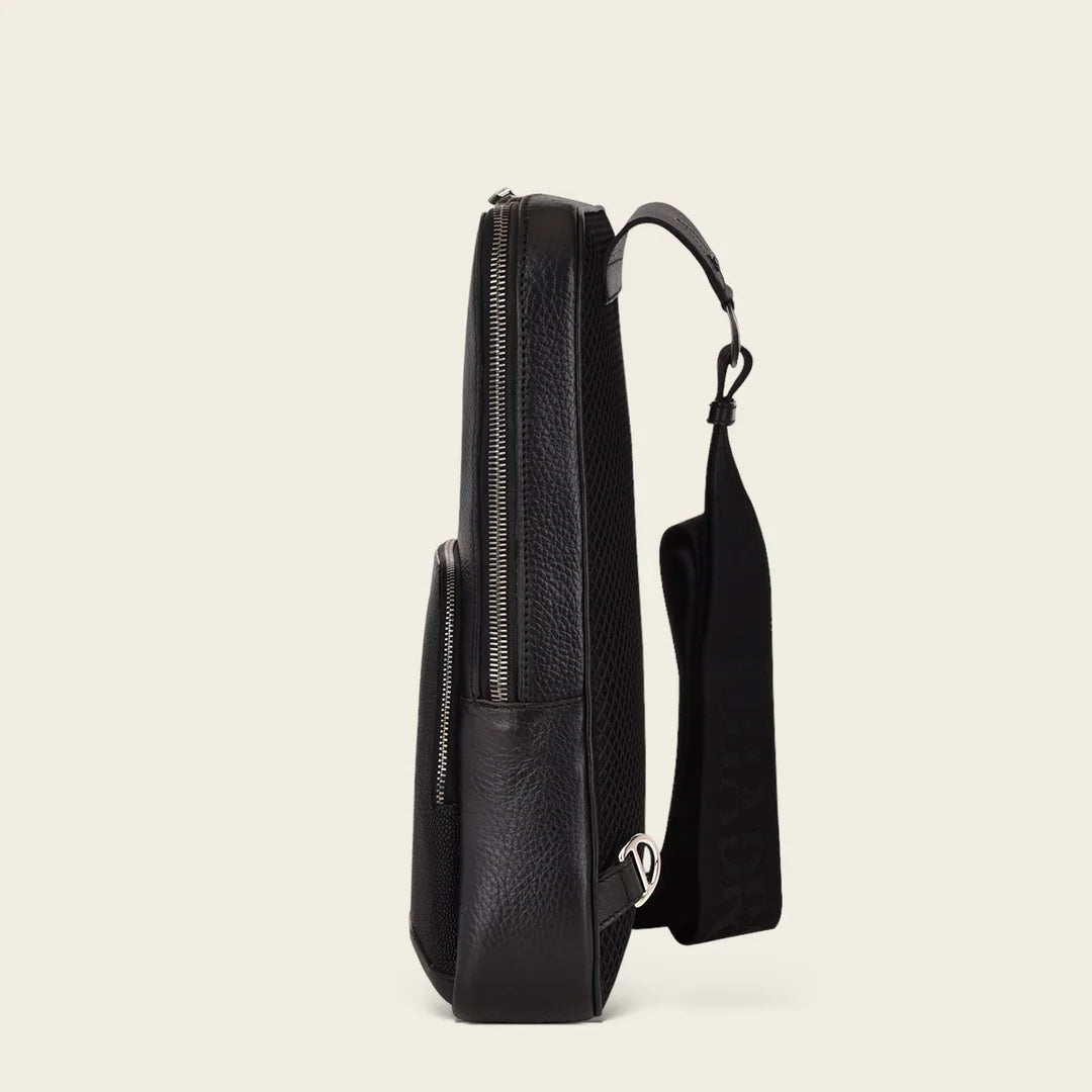 BO462MA - BLACK CUADRA FASHION STINGRAY CROSSBODY MESSENGER for MEN