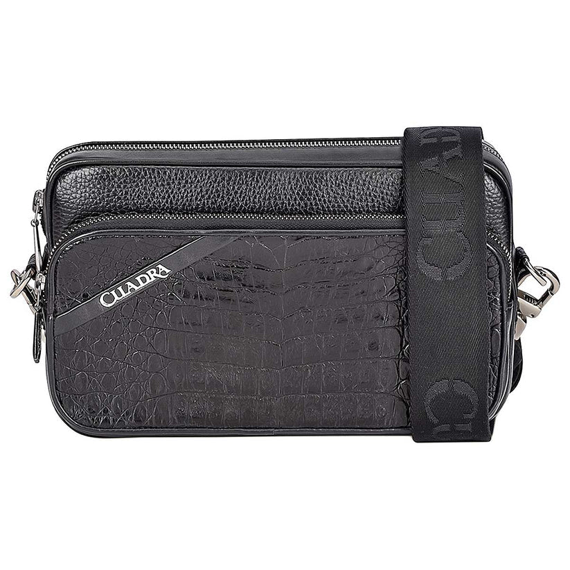 BOC04FU - Cuadra Black Casual Fashion Caiman Chest Clutch Bag for Men.