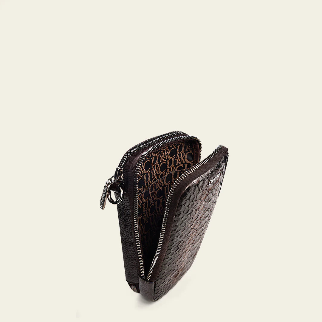 BOC05PH - Cuadra Chocolate Small Fashion Python Messenger Bag for Men