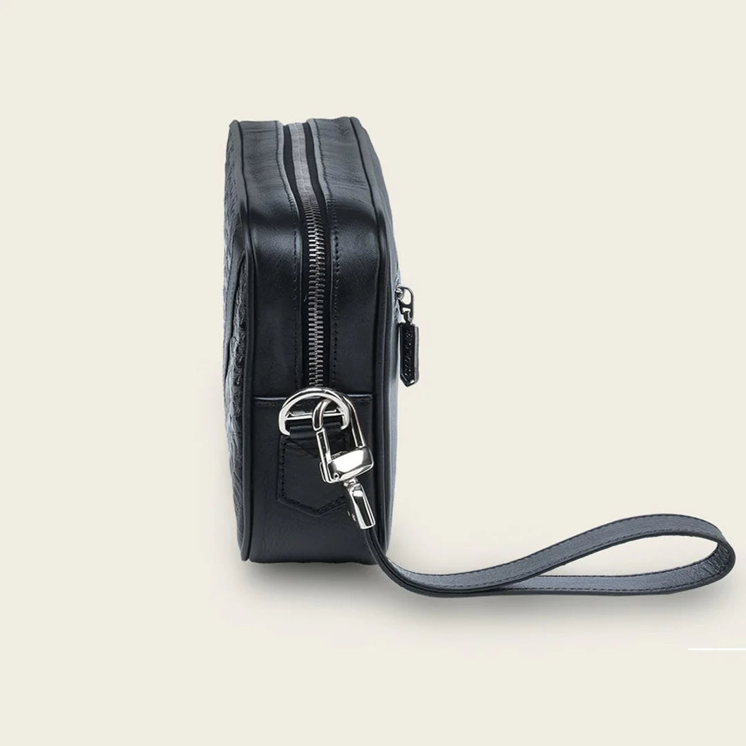 BOC24FY - Cuadra Blue Casual Fashion Caiman Crossbody Messenger Bag