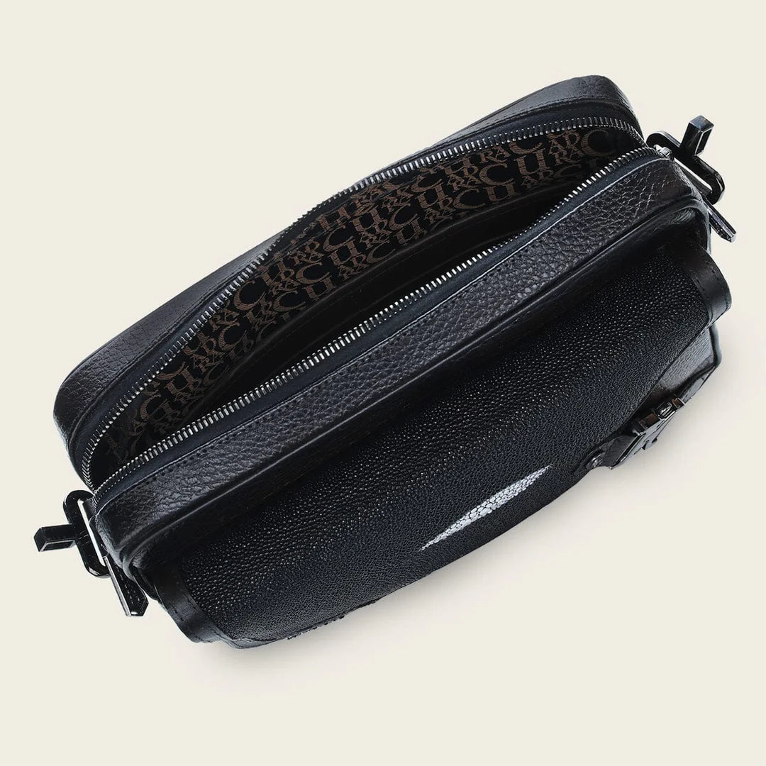 BOC28MA - Cuadra Black Casual Fashion Stingray Bag for Men / Women