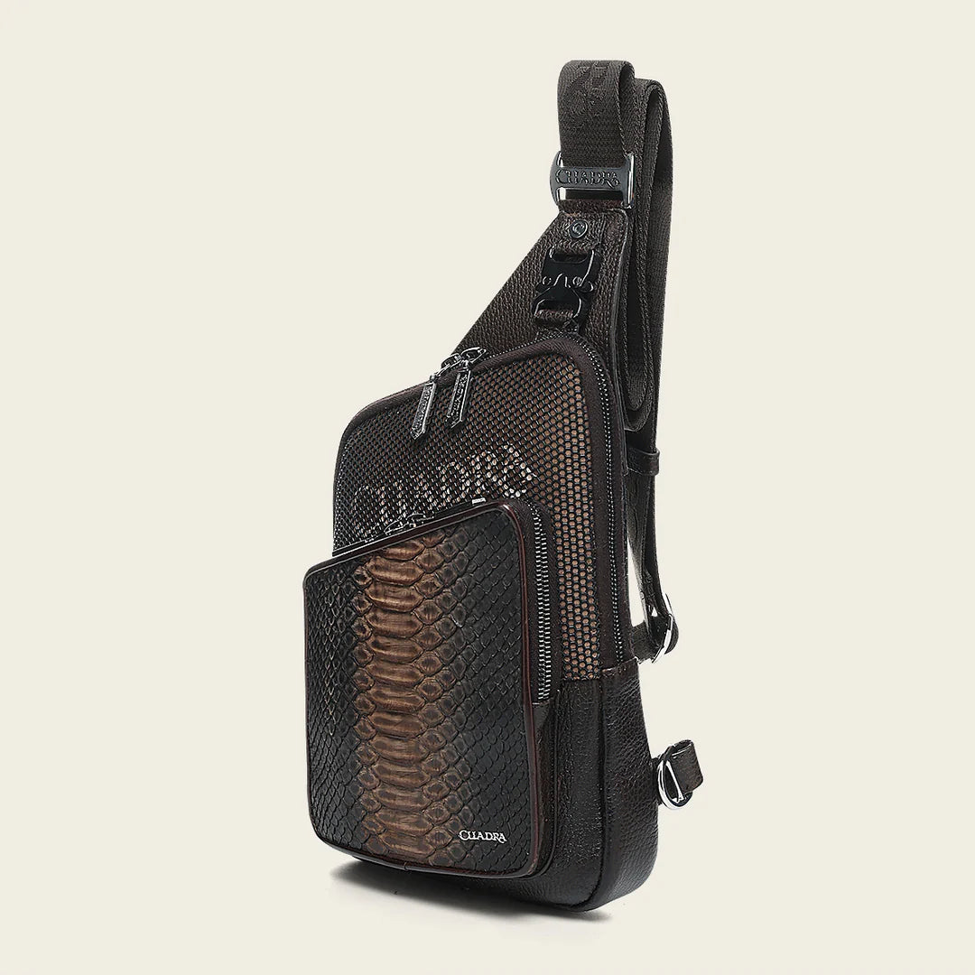 BOC32PH - Cuadra brown casual fashion python bag for men / women