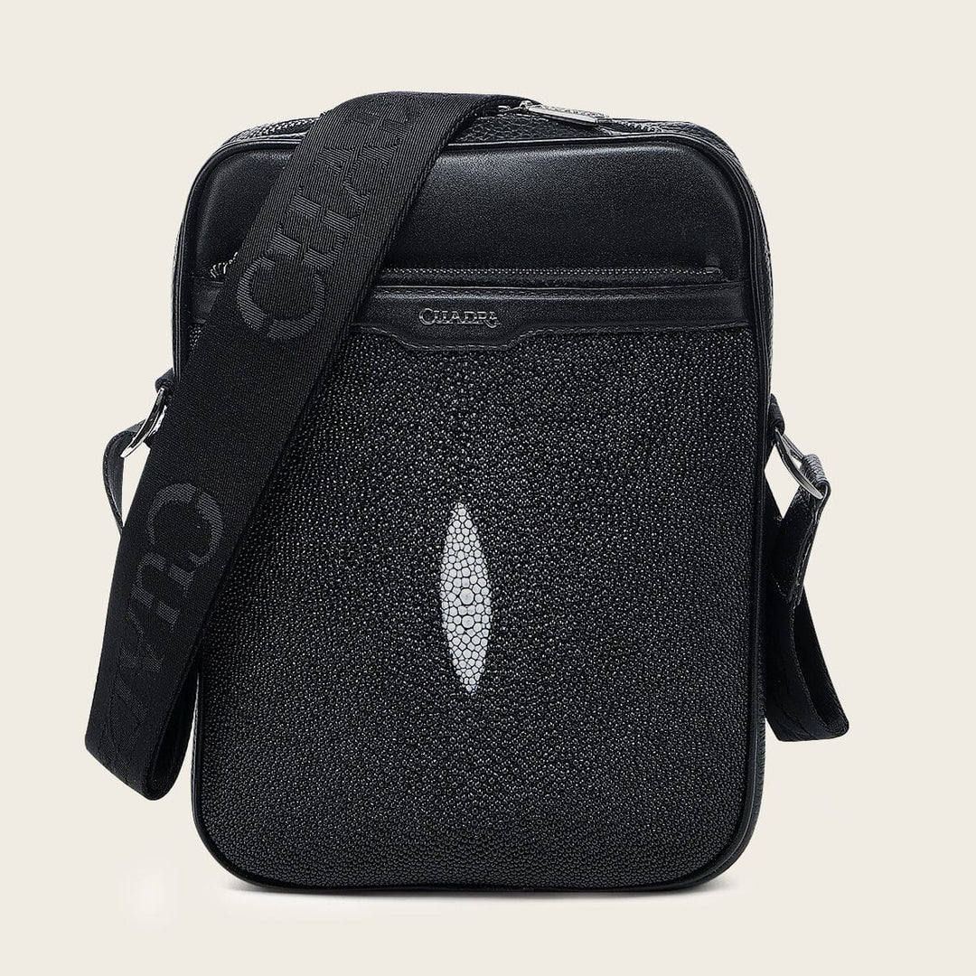 BOC38MA - Cuadra Black Casual Fashion Stingray Crossbody Bag for Men