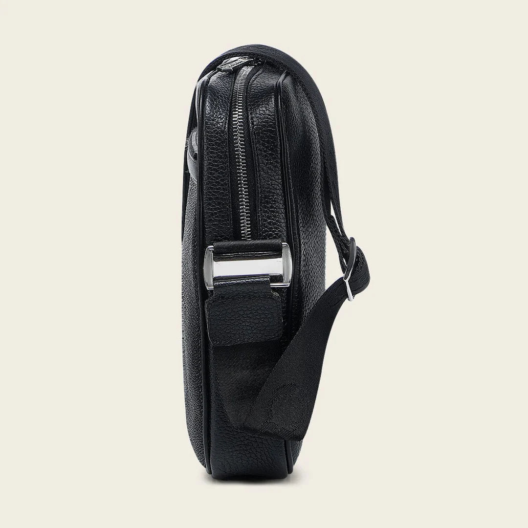 BOC38MA - Cuadra Black Casual Fashion Stingray Crossbody Bag for Men