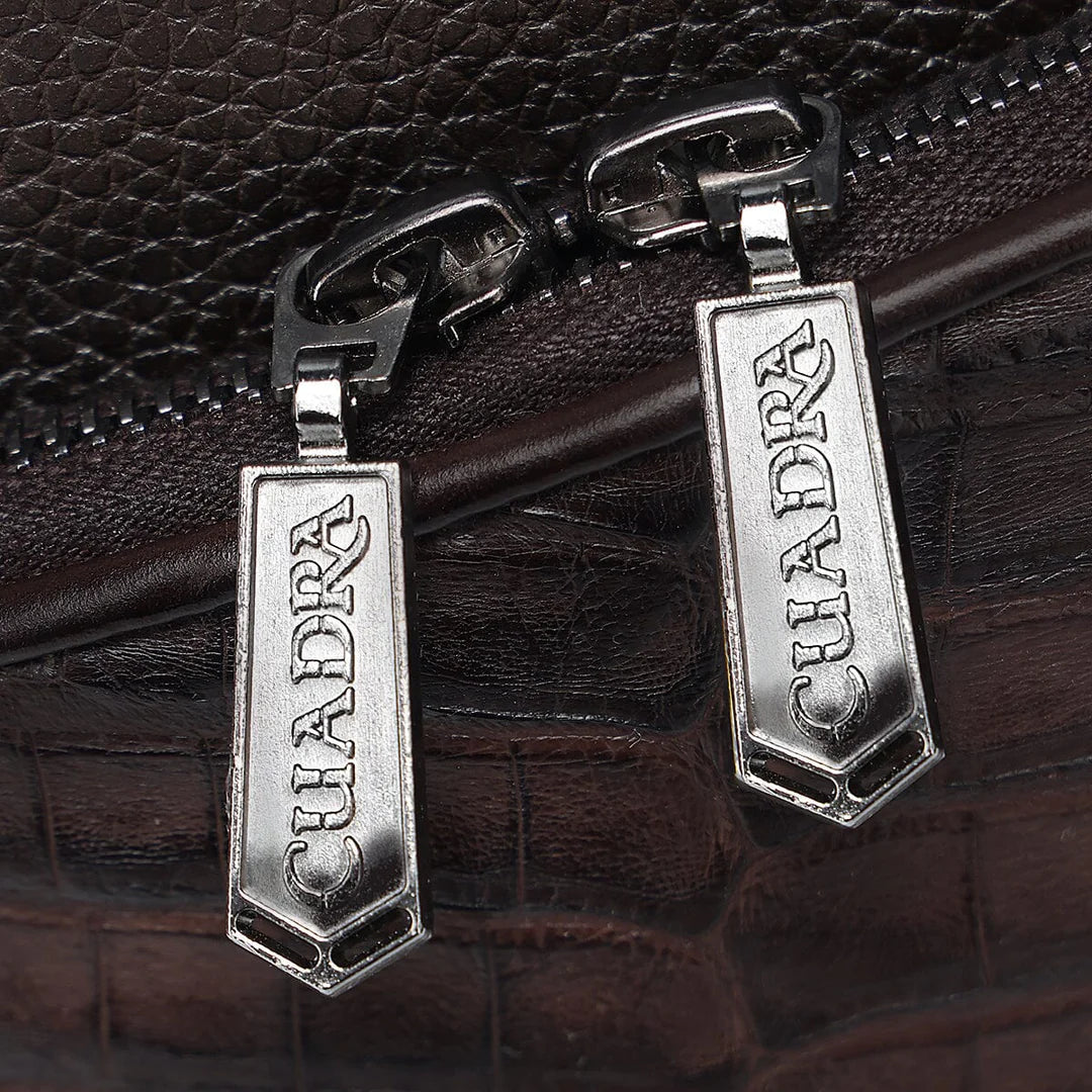 BOC44FY - Cuadra Brown Casual Caiman Leather Bag for Men