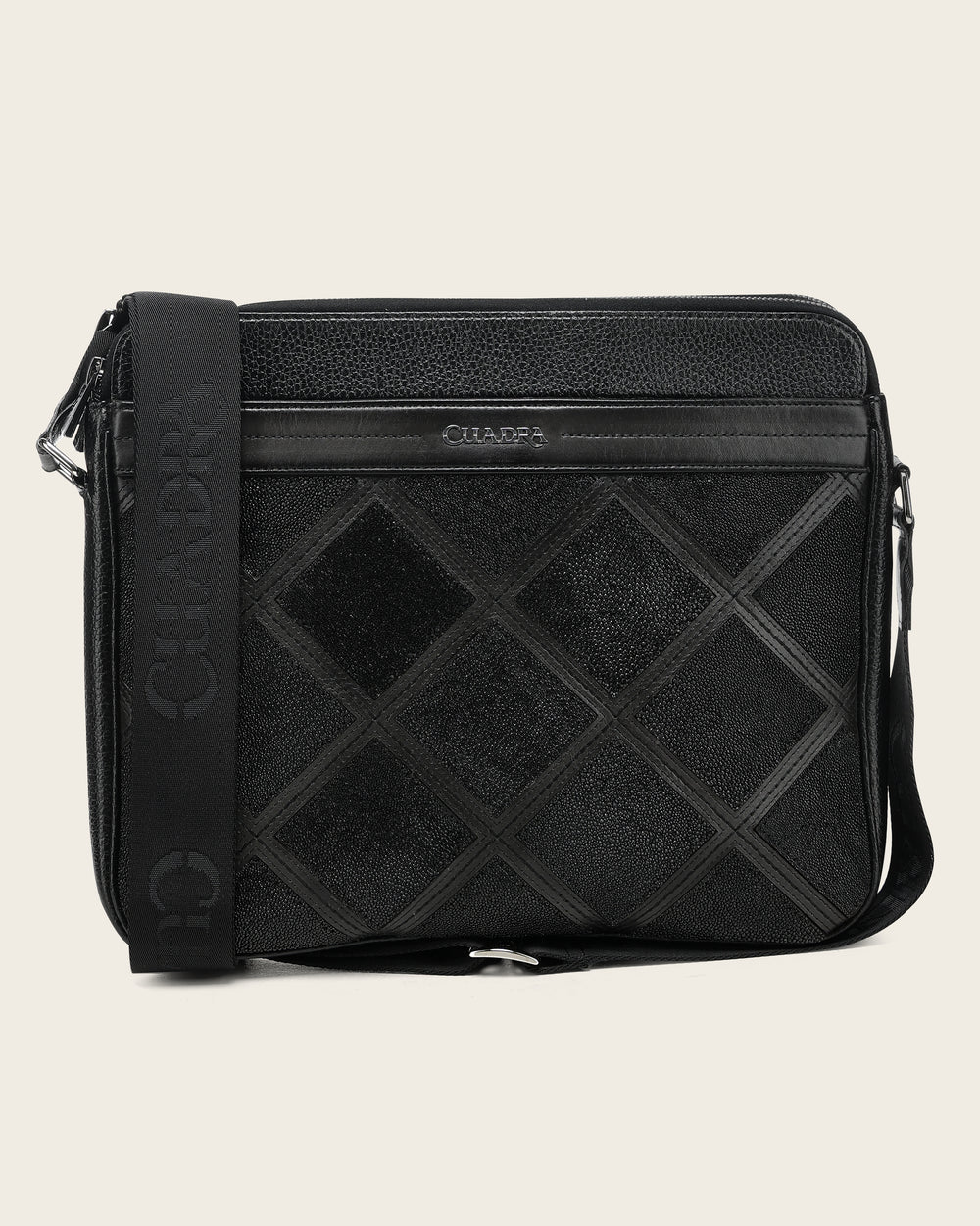 BOC49MA - Cuadra Black Casual Fashion Stingray Bag for Men / Women
