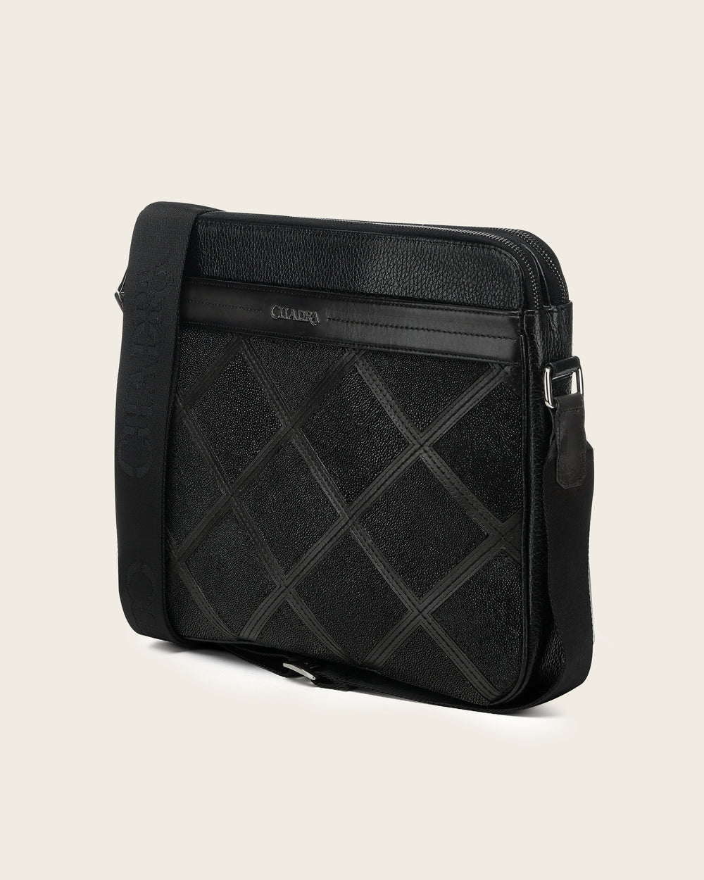 BOC49MA - Cuadra Black Casual Fashion Stingray Bag for Men / Women