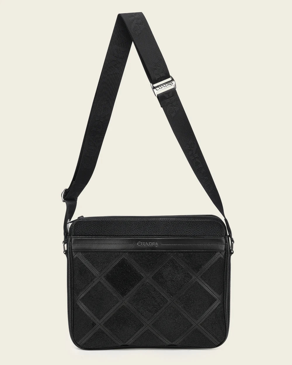 BOC49MA - Cuadra Black Casual Fashion Stingray Bag for Men / Women