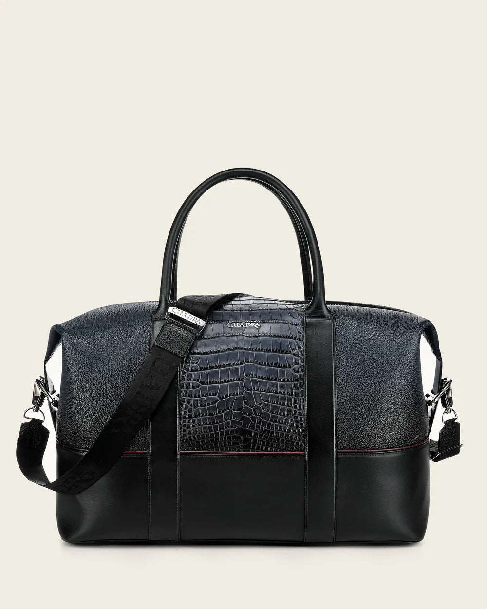 BOC50AL - Cuadra Blue Casual Fashion Alligator Duffle Bag for Men /