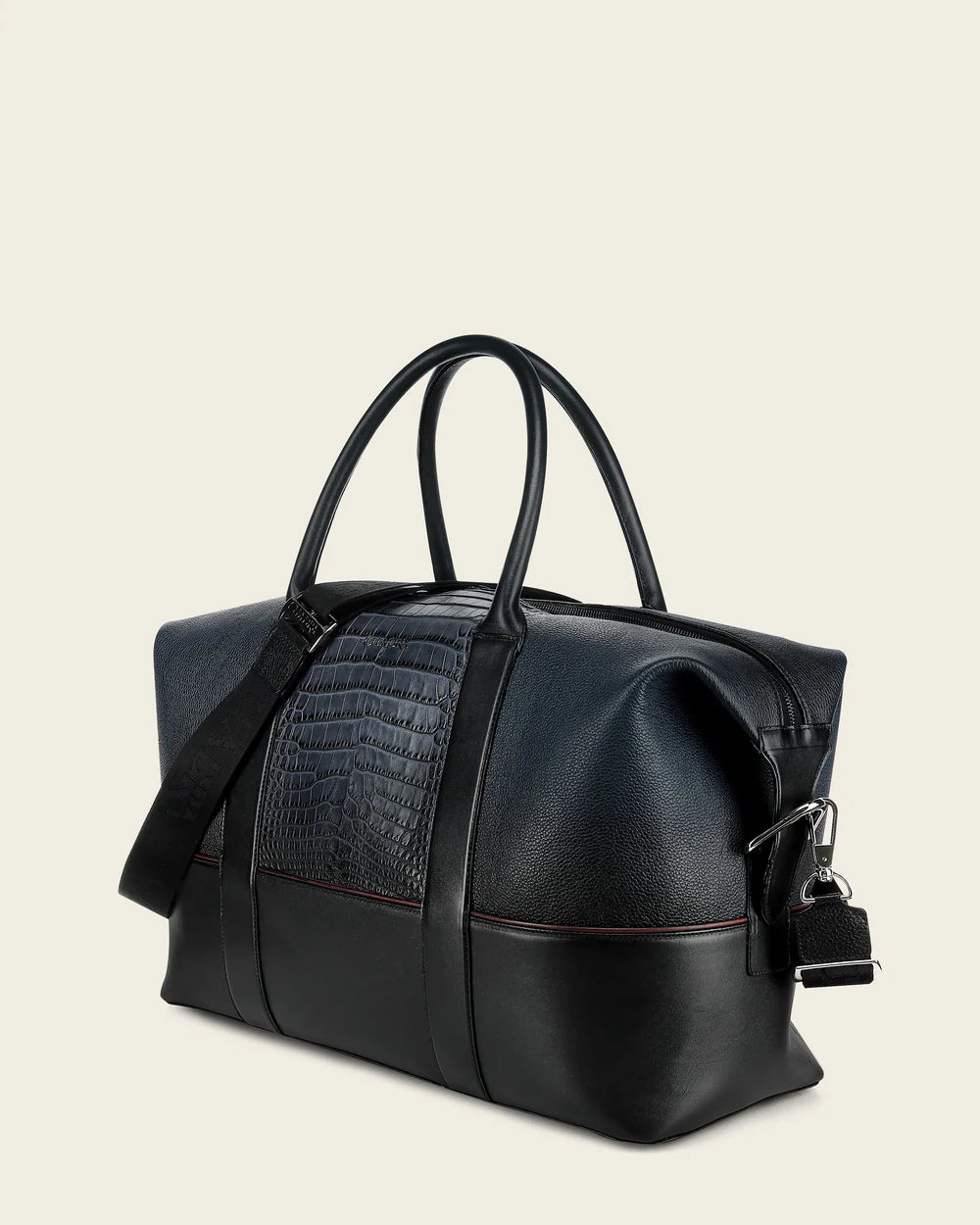 BOC50AL - Cuadra Blue Casual Fashion Alligator Duffle Bag for Men /