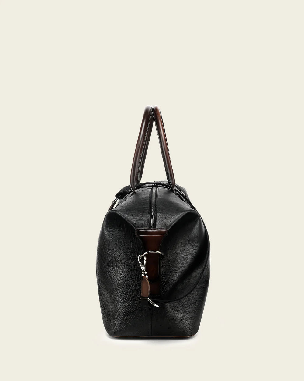 BOC52AV - Cuadra Black Casual Fashion Ostrich Duffle Bag for Men /