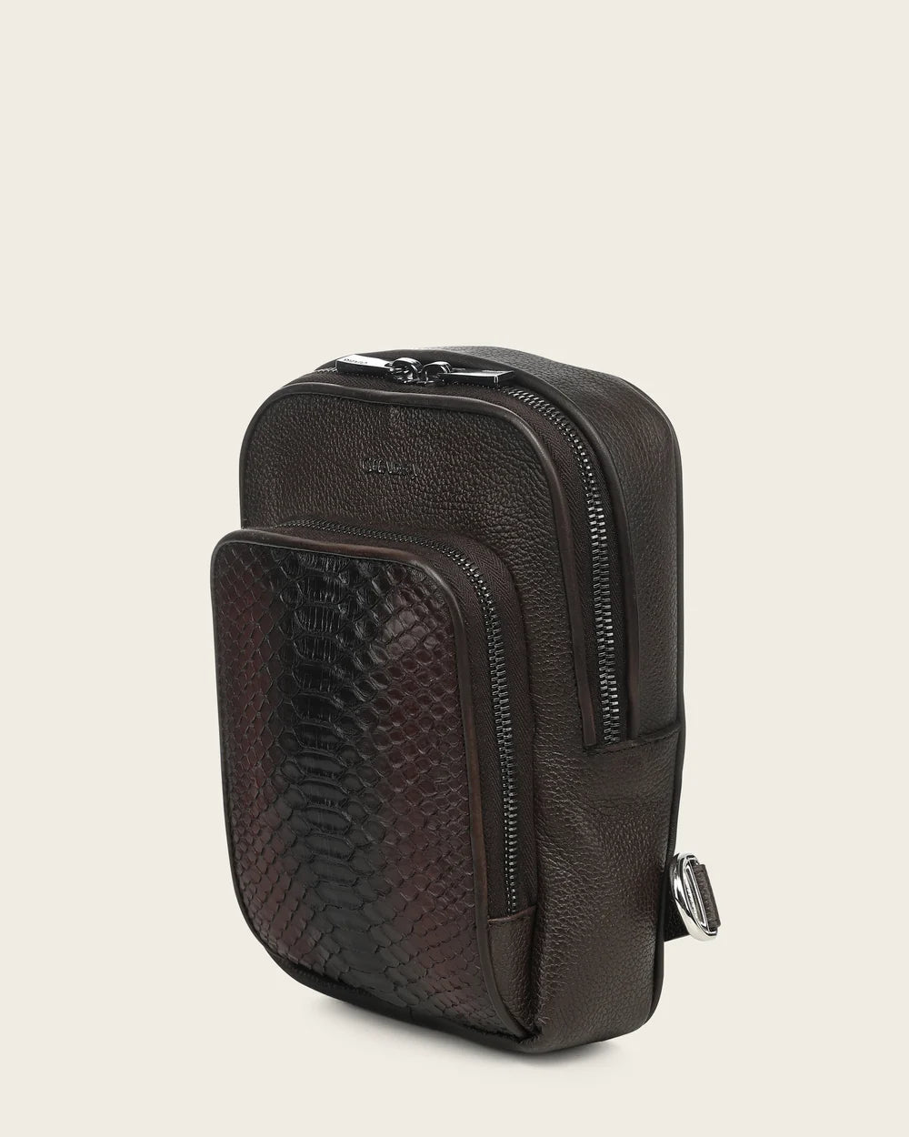 BOC54PH - Cuadra brown casual fashion python crossbody sling bag for men